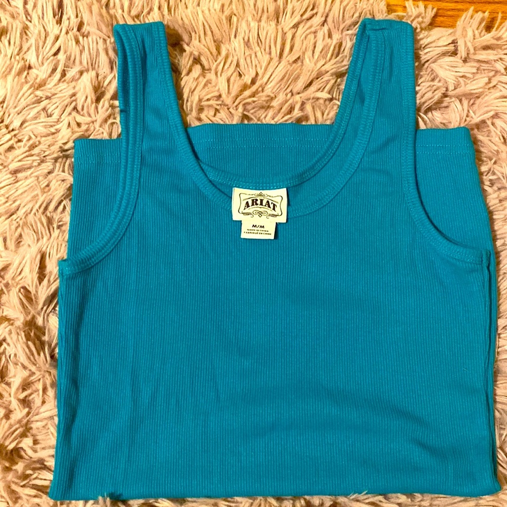 Ariat turquoise tank top